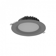 Cветильник светодиодный "ВАРТОН" Downlight круглый встраиваемый 190*70 мм 16W 4000K IP54 RAL7045 серый матовый Varton V1-R0-H0083-10000-4401640