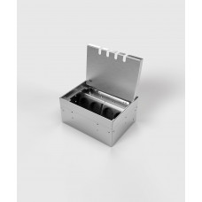 Лючок-невидимка в пол на 8 модулей (4 розетки 45x45) IP41 System Power SP01-0408