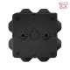 Коробка распаячная КМР-030-031 с крышкой наружная 85х85х40 8 мембранных вводов IP55 черн. EKF plc-kmr2-030-031-b