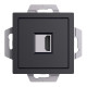 Розетка HDMI AtlasDesign механизм карбон SE ATN001080