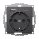 Розетка AtlasDesign 16А с 2-мя заряд. устройствами USB тип A+C 5В/2.4А/3.0А 2х5В/1.5А механизм базальт SE ATN001432