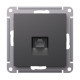 Розетка компьютерная AtlasDesign RJ45 кат.6A механизм базальт SE ATN001486
