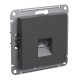 Розетка компьютерная AtlasDesign RJ45 кат.6A механизм базальт SE ATN001486