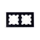 Рамка 2-м AtlasDesign Nature натур. стекло черн. SE ATN361002