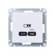 Розетка USB AtlasDesign тип C 65Вт высокоскор. ЗУ QC PD механизм лотос SE ATN001327