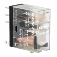 Реле одиночное 24В DC 2 прекидн. контакта DKC IR-24DC-2CO