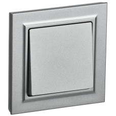 Выключатель 1-кл. СП BRITE ВСР10-1-0-БрА 10А в сборе алюм. IEK BR-V10-0-10-K47-F
