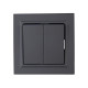Выключатель 2-кл. СП BRITE ВСР10-2-0-БрГ 10А в сборе графит IEK BR-V20-0-10-K53-F