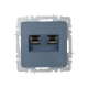 Розетка компьютерная двойн. СП RJ45 кат.6 BRITE РК11-2-БрМ механизм маренго IEK BR-K20-2-K35