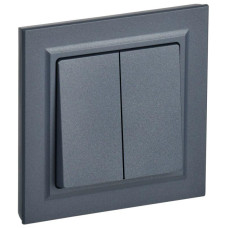 Выключатель 2-кл. СП BRITE ВСР10-2-0-БрМ 10А в сборе маренго IEK BR-V20-0-10-K35-F