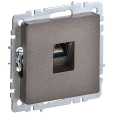 Розетка компьютерная СП RJ45 кат.6 BRITE РК11-БрТБ механизм бронза IEK BR-K10-2-K45