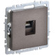 Розетка компьютерная СП RJ45 кат.6 BRITE РК11-БрТБ механизм бронза IEK BR-K10-2-K45