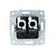 Розетка компьютерная двойн. СП RJ45 кат.6 BRITE РК11-2-БрТБ механизм бронза IEK BR-K20-2-K45