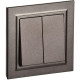 Выключатель 2-кл. СП BRITE ВСР10-2-0-БрТБ 10А в сборе бр. IEK BR-V20-0-10-K45-F