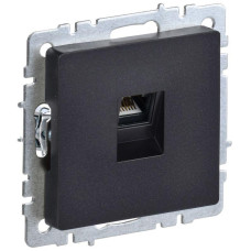 Розетка компьютерная СП RJ45 кат.6 BRITE РК11-БрЧ механизм черн. IEK BR-K10-2-K02