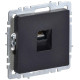 Розетка компьютерная СП RJ45 кат.6 BRITE РК11-БрЧ механизм черн. IEK BR-K10-2-K02