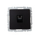 Розетка компьютерная СП RJ45 кат.6 BRITE РК11-БрЧ механизм черн. IEK BR-K10-2-K02