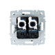 Розетка компьютерная двойн. СП RJ45 кат.6 BRITE РК11-2-БрЧ механизм черн. IEK BR-K20-2-K02