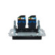 Розетка компьютерная двойн. СП RJ45 кат.6 BRITE РК11-2-БрЧ механизм черн. IEK BR-K20-2-K02