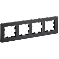 Рамка 4-м BRITE РУ-4-1-Бр метал. черн. RE IEK BR-M42-M-01-K02