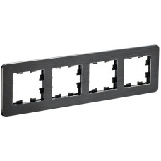 Рамка 4-м BRITE РУ-4-1-Бр метал. черн. RE AL IEK BR-M42-M-21-K02