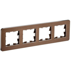 Рамка 4-м BRITE РУ-4-1-Бр метал. коричн. RE AL IEK BR-M42-M-21-K30