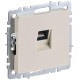 Розетка компьютерная СП RJ45 кат.6 BRITE РК11-БрКр механизм беж. IEK BR-K10-2-K10