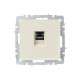 Розетка компьютерная СП RJ45 кат.6 BRITE РК11-БрКр механизм беж. IEK BR-K10-2-K10