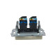 Розетка компьютерная двойн. СП RJ45 кат.6 BRITE РК11-2-БрКр механизм беж. IEK BR-K20-2-K10