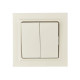 Выключатель 2-кл. СП BRITE ВСР10-2-0-БрКр 10А в сборе беж. IEK BR-V20-0-10-K10-F