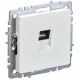 Розетка компьютерная СП RJ45 кат.6 BRITE РК11-БрЖ механизм жемчуж. IEK BR-K10-2-K36