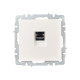 Розетка компьютерная СП RJ45 кат.6 BRITE РК11-БрЖ механизм жемчуж. IEK BR-K10-2-K36