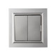 Выключатель 2-кл. СП BRITE ВСР10-2-0-БрС 10А в сборе сталь IEK BR-V20-0-10-K46-F