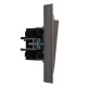 Выключатель 2-кл. СП BRITE ВСР10-2-0-БрС 10А в сборе сталь IEK BR-V20-0-10-K46-F