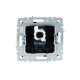 Розетка компьютерная СП RJ45 кат.6 BRITE РК11-БрГ механизм графит IEK BR-K10-2-K53