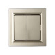 Выключатель 2-кл. СП BRITE ВСР10-2-0-БрШ 10А в сборе шампань IEK BR-V20-0-10-K37-F