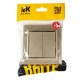 Выключатель 2-кл. СП BRITE ВСР10-2-0-БрШ 10А в сборе шампань IEK BR-V20-0-10-K37-F