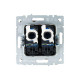 Розетка компьютерная двойн. СП RJ45 кат.6 BRITE РК11-2-БрА механизм алюм. IEK BR-K20-2-K47