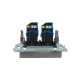 Розетка компьютерная двойн. СП RJ45 кат.6 BRITE РК11-2-БрА механизм алюм. IEK BR-K20-2-K47