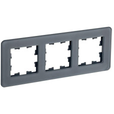 Рамка 3-м BRITE РУ-3-2-Бр стекло графит RE IEK BR-M32-G-41-K53