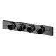 Розетка MultiTrack 13А 250В универс. круглая антрацит SE MTK13002B