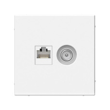 Розетка компьютерная + телевизионная 2-м ArtGallery RJ45 + TV кат.5E лотос SE GAL001389