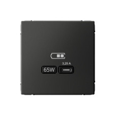 Розетка USB ArtGallery тип C 65Вт QC PD высокоскор. ЗУ механизм базальт SE GAL001427