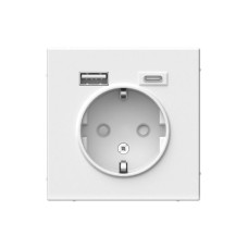 Розетка ArtGallery 16А с 2-мя заряд. устройствами USB A+C 5В/2.4А/3А 2х5В/1.5А механизм лотос SE GAL001332