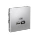 Розетка USB ArtGallery тип A+C 45Вт QC PD высокоскор. ЗУ механизм алюм. SE GAL000329
