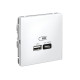 Розетка USB ArtGallery тип A+C 45Вт QC PD высокоскор. ЗУ механизм лотос SE GAL001329