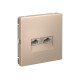 Розетка двойная компьютерная ArtGallery RJ45+RJ45 кат. 6A механизм песочн. SE GAL001288