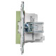 Розетка SKANDY 16А с заземл. защ. шторки SK-R04G мятный IEK SK-R14-16-K06