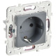 Розетка SKANDY 16А с заземл. защ. шторки SK-R04Gr сер. IEK SK-R14-16-K03