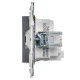 Розетка SKANDY 16А с заземл. защ. шторки SK-R04Gr сер. IEK SK-R14-16-K03